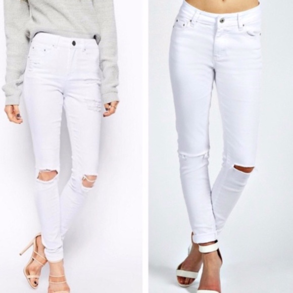 Just USA Denim - Just USA White Distressed Skinny Denim Sz 31